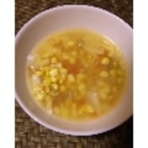 とろ～り･コーン＆トマトの中華スープ
